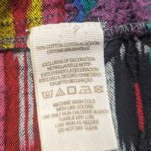 FREE PEOPLE NEW ROMANTICS Weather Vane IKat Embroidered Boho Cotton Dress Sz 2 - Picture 9 of 15